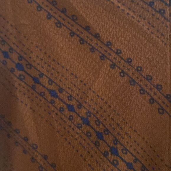 Womens Geometric Print Burnt Orange Rust Slit Leg Jumpsuit - Picture 5 of 8